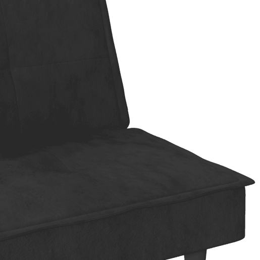 Sofá cama com porta-copos 200 x 89 x 70 cm veludo preto 02_0019846