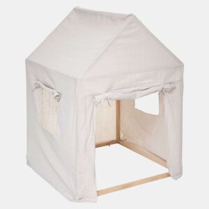 Tenda infantil Safari com estrutura em madeira de pinho, branca e poliéster - medidas 77x115 cm
