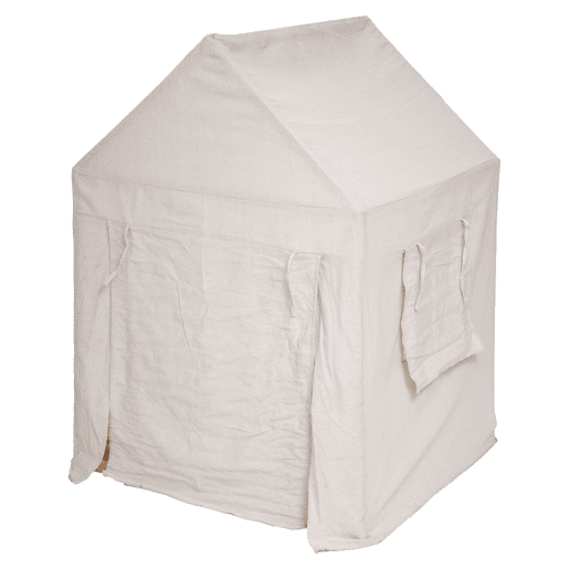 Tenda infantil Safari com estrutura em madeira de pinho, branca e poliƩster - medidas 77x115 cm Tenda infantil Safari com estrutura em madeira de pinho, branca e poliƩster - medidas 77x115 cm