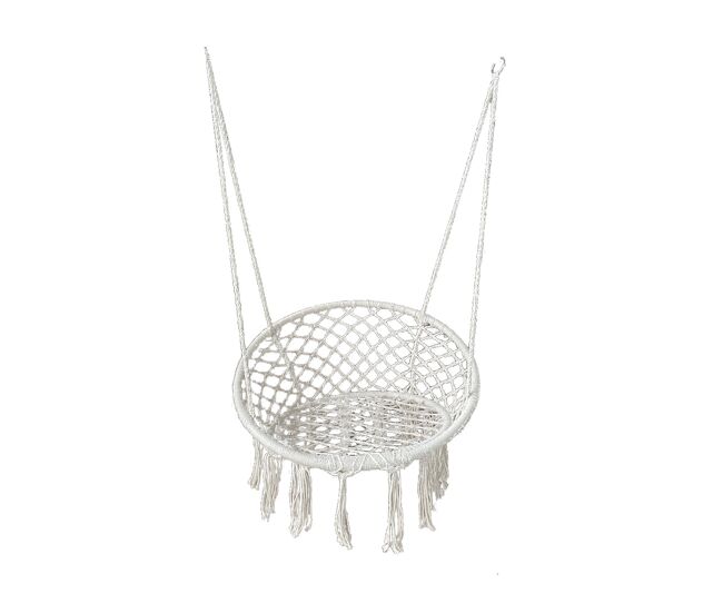 Sillón tejido suspendido Palma Blanco
