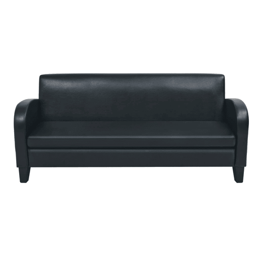 Sofá-cama de 3 lugares conversível para sala de estar cama de hóspedes dobrável para sala de estar assentos interiores de casa couro sintético preto 02_0020154