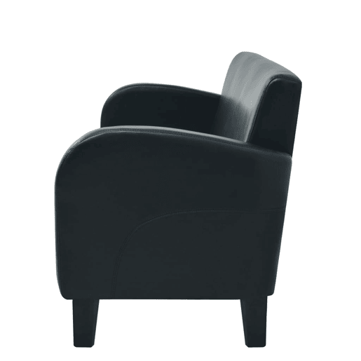 Sofá-cama de 3 lugares conversível para sala de estar cama de hóspedes dobrável para sala de estar assentos interiores de casa couro sintético preto 02_0020154