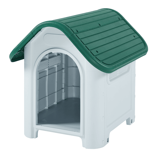 Casinha de cão Bello 75 x 59 x 66 cm plástico brancoverde en.casa