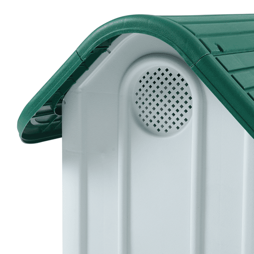 Casinha de cão Bello 75 x 59 x 66 cm plástico brancoverde en.casa