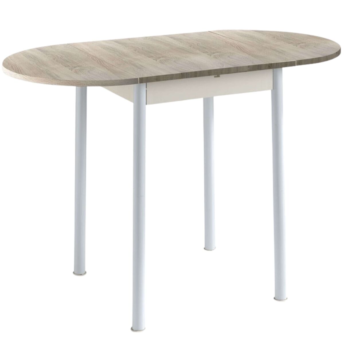 Pack de Mesa Extensible y 2 Sillas de Cocina Butterfly 55x61 Blanco/ Madera