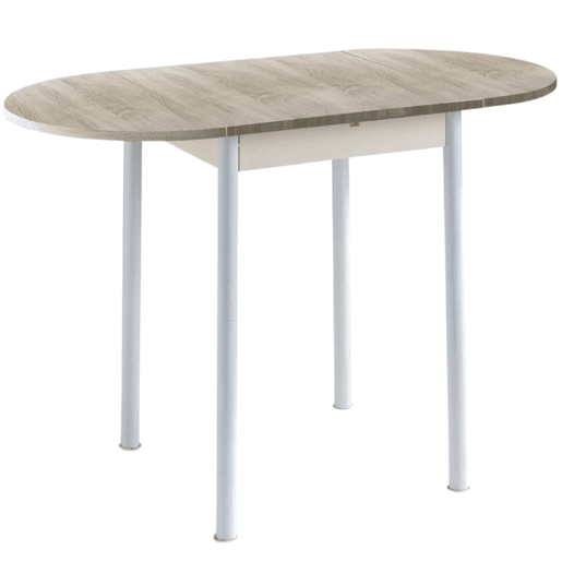 Conjunto de mesa de cozinha extensível e 2 cadeiras Butterfly, mesa de jantar dobrável em carvalho e branco, 55-115 x 61 x 74 cm