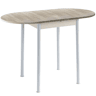 Conjunto de mesa de cozinha extensível e 2 cadeiras Butterfly, mesa de jantar dobrável em carvalho e branco, 55-115 x 61 x 74 cm