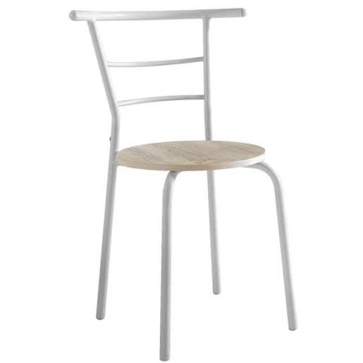 Conjunto de mesa de cozinha extensível e 2 cadeiras Butterfly, mesa de jantar dobrável em carvalho e branco, 55-115 x 61 x 74 cm
