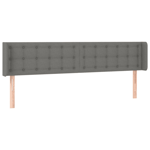 vidaXL Cabeceira cama c luzes LED tecido 183x16x7888cm cinza-escuro
