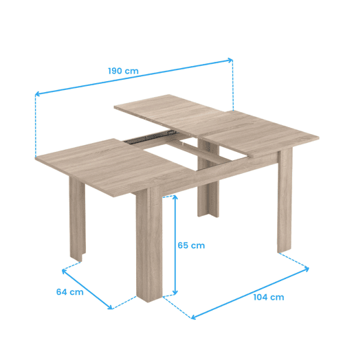 Conjunto de mesa e 4 cadeiras estilo nórdico em branco fosco e carvalho canadense