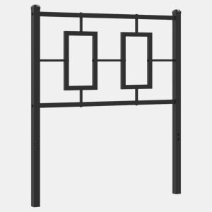 vidaXL Cabeceira de cama 75 cm metal preto