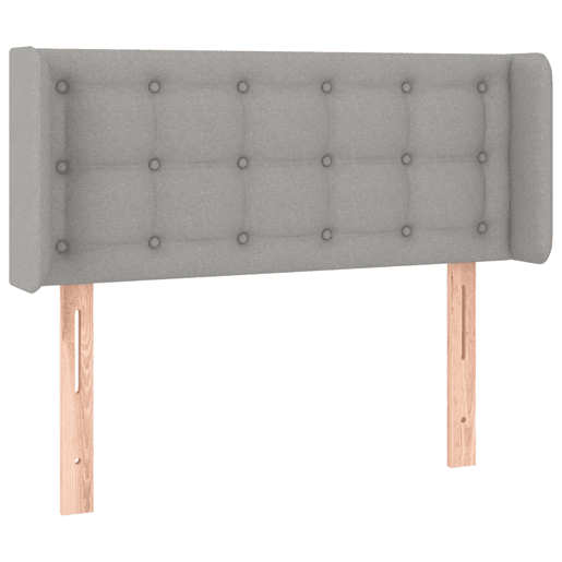 vidaXL Cabeceira cama c luzes LED tecido 103x16x7888 cm cinza-claro vidaXL Cabeceira cama c luzes LED tecido 103x16x7888 cm cinza-claro