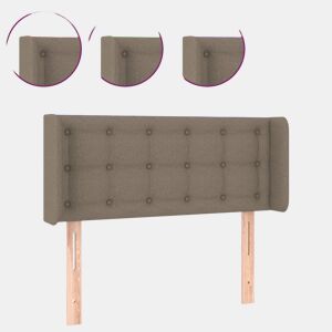 vidaXL Cabeceira cama luzes LED tecido 93x16x7888cm cinza-acastanhado
