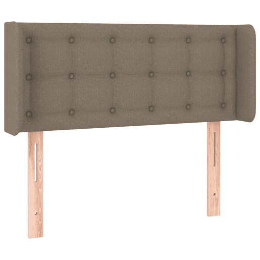 vidaXL Cabeceira cama luzes LED tecido 93x16x7888cm cinza-acastanhado vidaXL Cabeceira cama luzes LED tecido 93x16x7888cm cinza-acastanhado