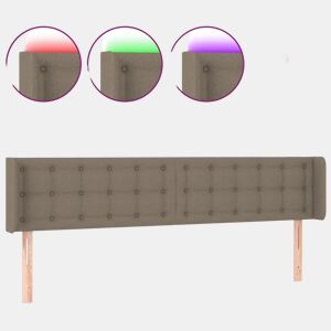 vidaXL Cabeceira de cama c luzes LED 183x16x7888cm cinza-acastanhado