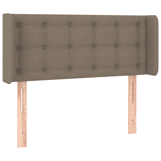 vidaXL Cabeceira cama luzes LED tecido 83x16x7888cm cinza-acastanhado