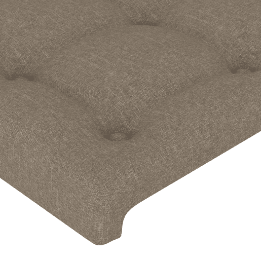 vidaXL Cabeceira cama luzes LED tecido 83x16x7888cm cinza-acastanhado