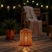 Farol de madera con luz a pilas Farol de madera con luz a pilas Marrón