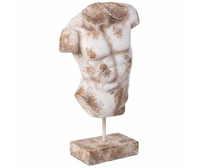 Figura busto color piedra, 40x17x68h cm