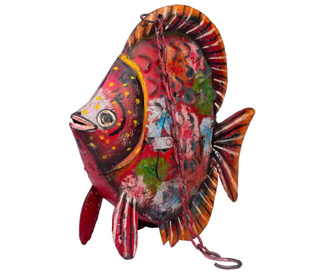 Figura decorativa alexandra house living madera de mango pez 9 x 30 x 30 cm