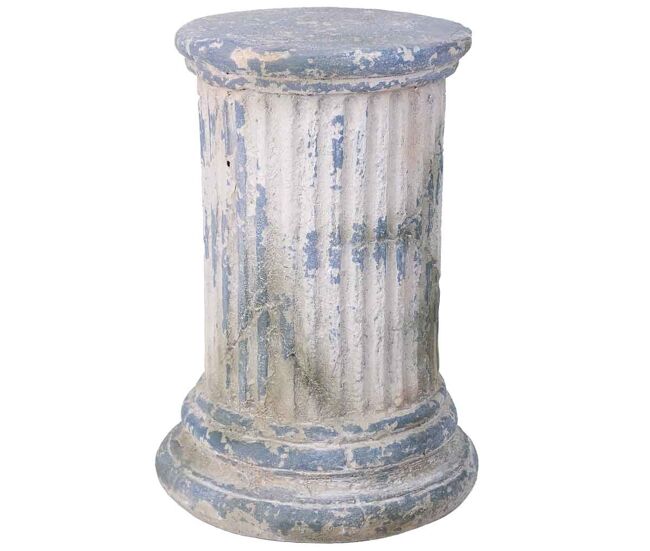 Columna decorativa color piedra, 27x27x38h cm