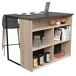 Isla de Cocina Arko en Melamina con 5 Huecos y Mesa Alta Isla de Cocina Arko en Melamina con 5 Huecos y Mesa Alta Multicolor