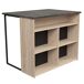 Isla de Cocina Arko en Melamina con 5 Huecos y Mesa Alta Isla de Cocina Arko en Melamina con 5 Huecos y Mesa Alta Multicolor