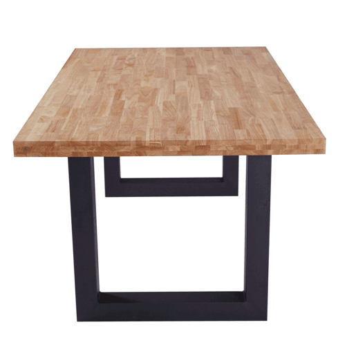 Pacote de mesa alta estilo industrial em carvalho e preto com 4 cadeiras estilo nórdico em branco e carvalho nórdico Pacote de mesa alta estilo industrial em carvalho e preto com 4 cadeiras estilo nórdico em branco e carvalho nórdico