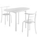 Pack de Mesa Extensible y 2 Sillas de Cocina Butterfly 55x61 Pack de Mesa Extensible y 2 Sillas de Cocina Butterfly 55x61 Blanco