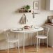 Pack de Mesa Extensible y 2 Sillas de Cocina Butterfly 55x61 Pack de Mesa Extensible y 2 Sillas de Cocina Butterfly 55x61 Blanco