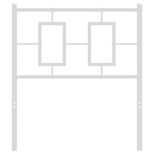 vidaXL Cabeceira de cama 75 cm metal branco