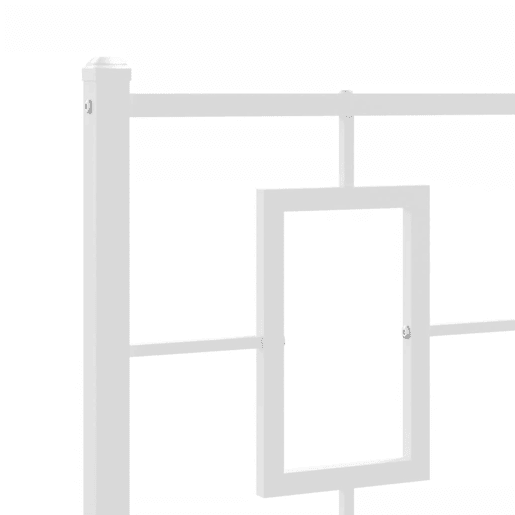 vidaXL Cabeceira de cama 75 cm metal branco