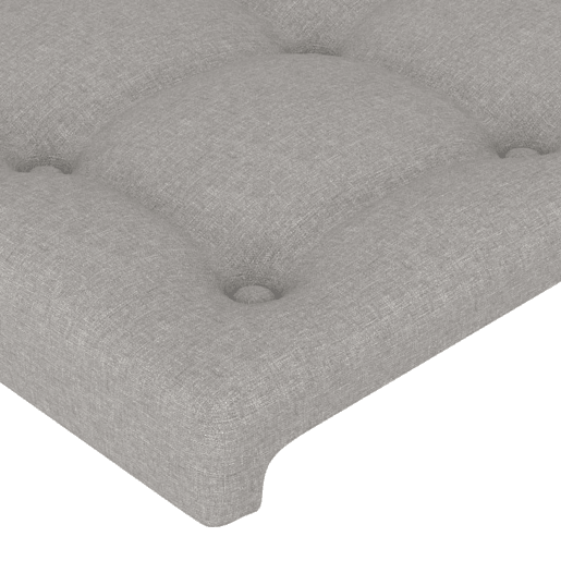 vidaXL Cabeceira de cama c luzes LED tecido 93x16x7888cm cinza-claro vidaXL Cabeceira de cama c luzes LED tecido 93x16x7888cm cinza-claro