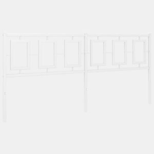 vidaXL Cabeceira de cama 180 cm metal branco
