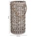 Farol de bambú y madera con recipiente de cristal para vela Farol de bambú y madera con recipiente de cristal para vela Marrón