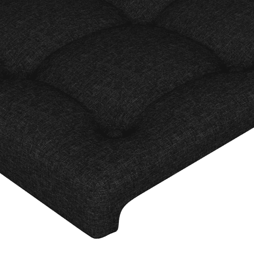 vidaXL Cabeceira de cama c luzes LED tecido 163x16x7888 cm preto