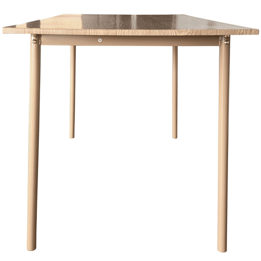 Mesa Fixa e 4 Cadeiras Sala de Estar Sala de Jantar Vex Carvalho Claro e Madeira Champanhe 110x76x70 cm Mesa Fixa e 4 Cadeiras Sala de Estar Sala de Jantar Vex Carvalho Claro e Madeira Champanhe 110x76x70 cm