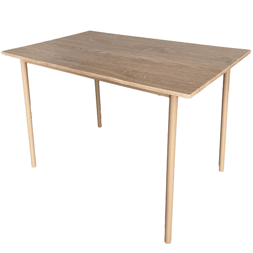 Mesa Fixa e 4 Cadeiras Sala de Estar Sala de Jantar Vex Carvalho Claro e Madeira Champanhe 110x76x70 cm Mesa Fixa e 4 Cadeiras Sala de Estar Sala de Jantar Vex Carvalho Claro e Madeira Champanhe 110x76x70 cm