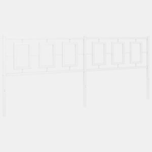 vidaXL Cabeceira de cama 193 cm metal branco