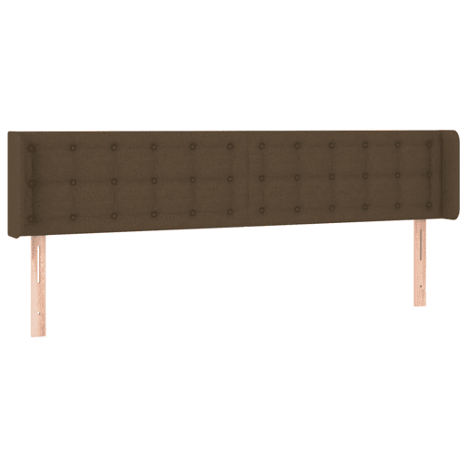 vidaXL Cabeceira de cama c luzes LED tecido 203x16x7888 cm castanho