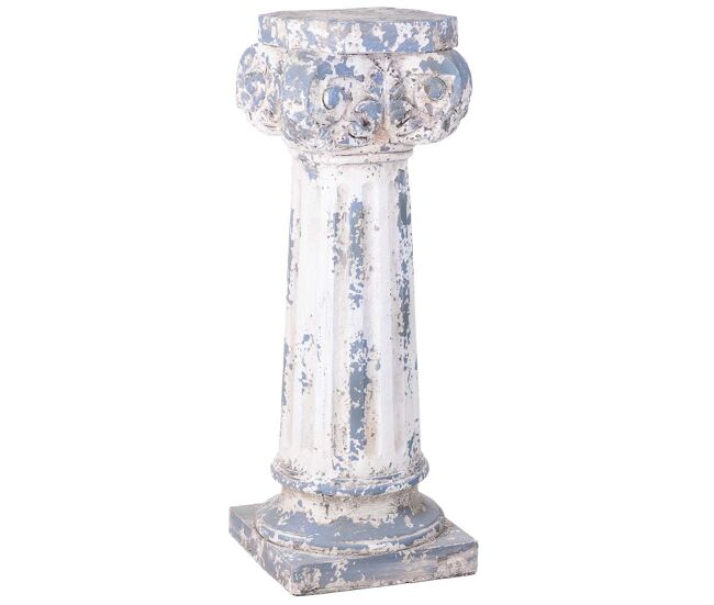 Columna decorativa color piedra, 29x29x82h cm