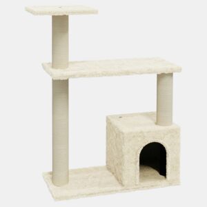 vidaXL Árvore para gatos c postes arranhadores sisal 70 cm cor creme