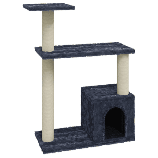 vidaXL Árvore p gatos c postes arranhadores sisal 70 cm cinza-escuro