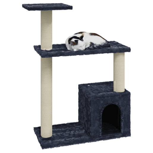 vidaXL Árvore p gatos c postes arranhadores sisal 70 cm cinza-escuro vidaXL Árvore p gatos c postes arranhadores sisal 70 cm cinza-escuro