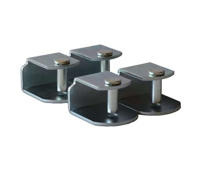 Pack 4 abrazaderas metálicas para somier de tubo 30x30 mm, sistema antiruido de gran estabilidad y resistencia.