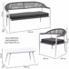 Conjunto de mesa, sofa y 2 sillones Conjunto de mesa, sofa y 2 sillones Multicolor