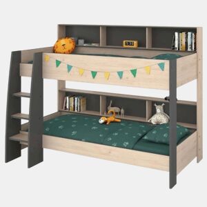 Beliche infantil Mouse 90x200 cm Quarto juvenil em carvalho Jackson e cinza escuro