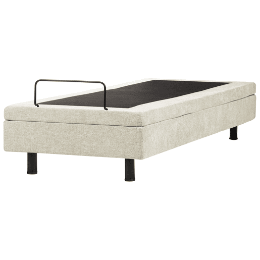 Cama ajustável sem cabeceira Tecido DUKE II 90 x 200 cm Creme