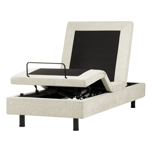 Cama ajustável sem cabeceira Tecido DUKE II 90 x 200 cm Creme