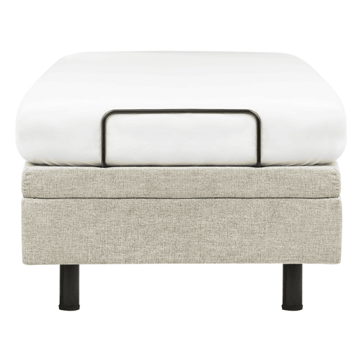 Cama ajustável sem cabeceira Tecido DUKE II 90 x 200 cm Creme